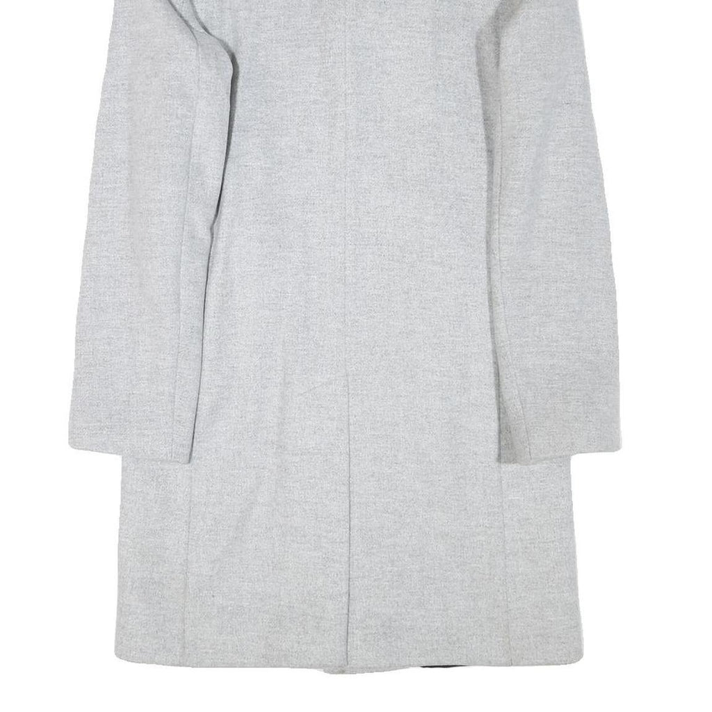 ZARA Mens Grey Wool Blend Slim Jacket S Plain Button Closure Contemporary