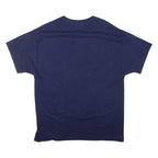 HANES University Of Illinois Mens T-Shirt Blue USA Roll Neck XL