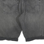 LEVI'S Womens Grey Denim Casual Shorts L W34 Distressed Cuffed Hem
