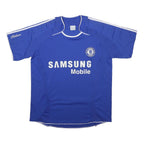 FOOTBALL ACTION Mens Blue Chelsea Drogba Graphic T-Shirt XL Short Sleeve Crew