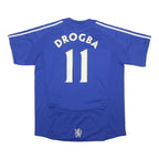 FOOTBALL ACTION Mens Blue Chelsea Drogba Graphic T-Shirt XL Short Sleeve Crew