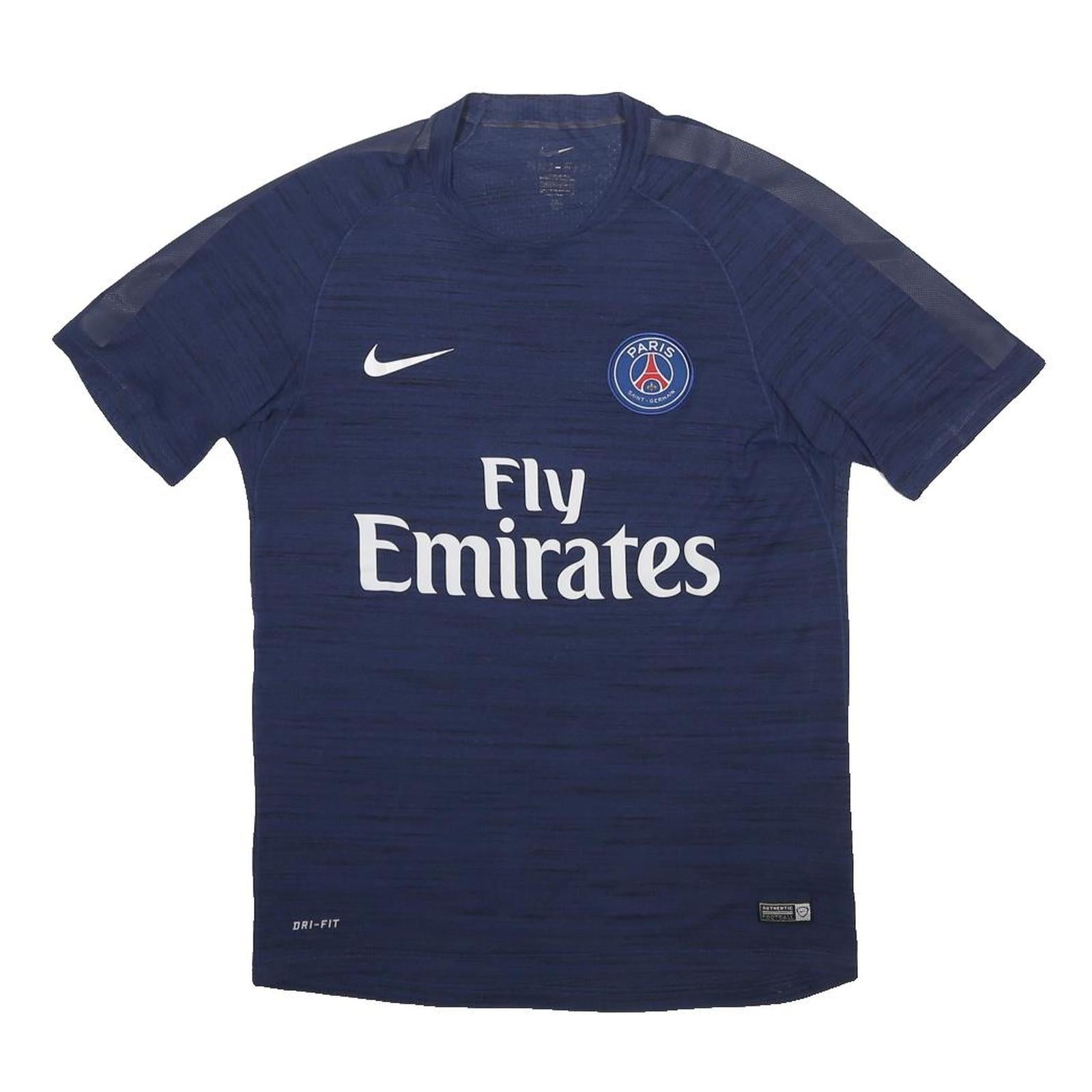 NIKE Mens Navy Blue Paris Saint-Germain Football Shirt M Short Sleeve Crew Neck