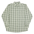 WRANGLER Mens Green & White Check Shirt XL Long Sleeve Cotton Comfortable Casual