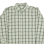 WRANGLER Mens Green & White Check Shirt XL Long Sleeve Cotton Comfortable Casual