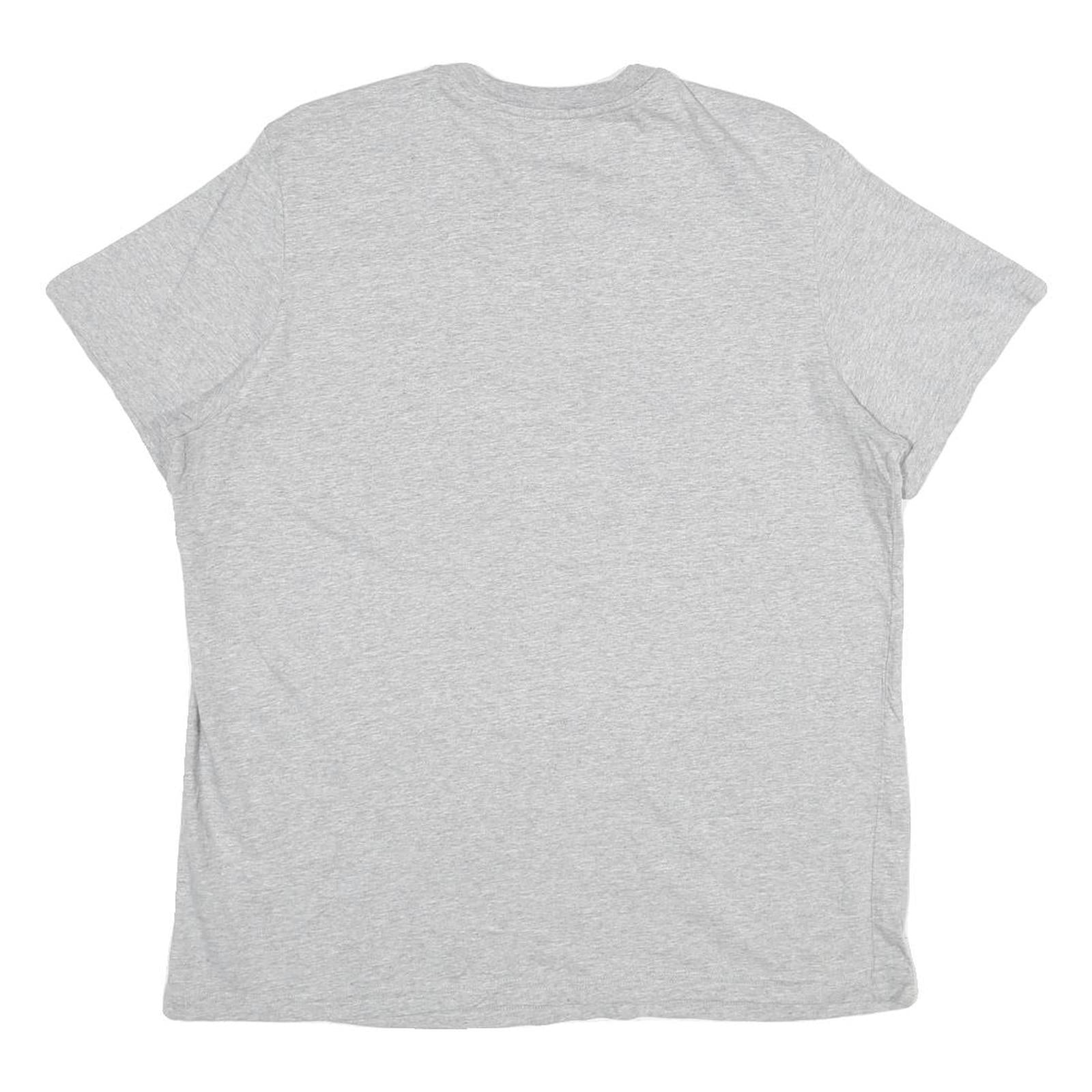 ADIDAS Mens Grey Cotton Graphic T-Shirt XL Crew Neck Short Sleeve Casual Sport