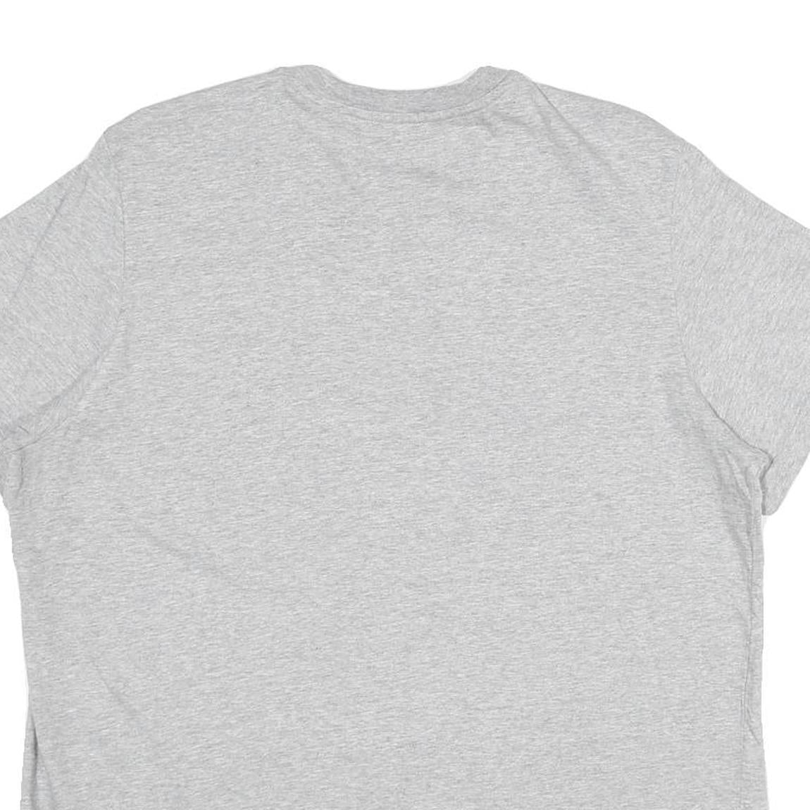 ADIDAS Mens Grey Cotton Graphic T-Shirt XL Crew Neck Short Sleeve Casual Sport