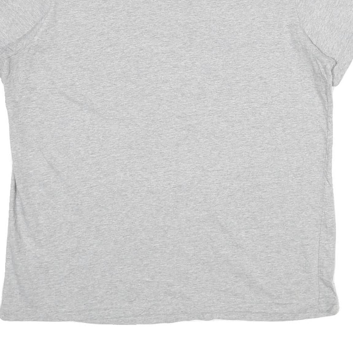 ADIDAS Mens Grey Cotton Graphic T-Shirt XL Crew Neck Short Sleeve Casual Sport