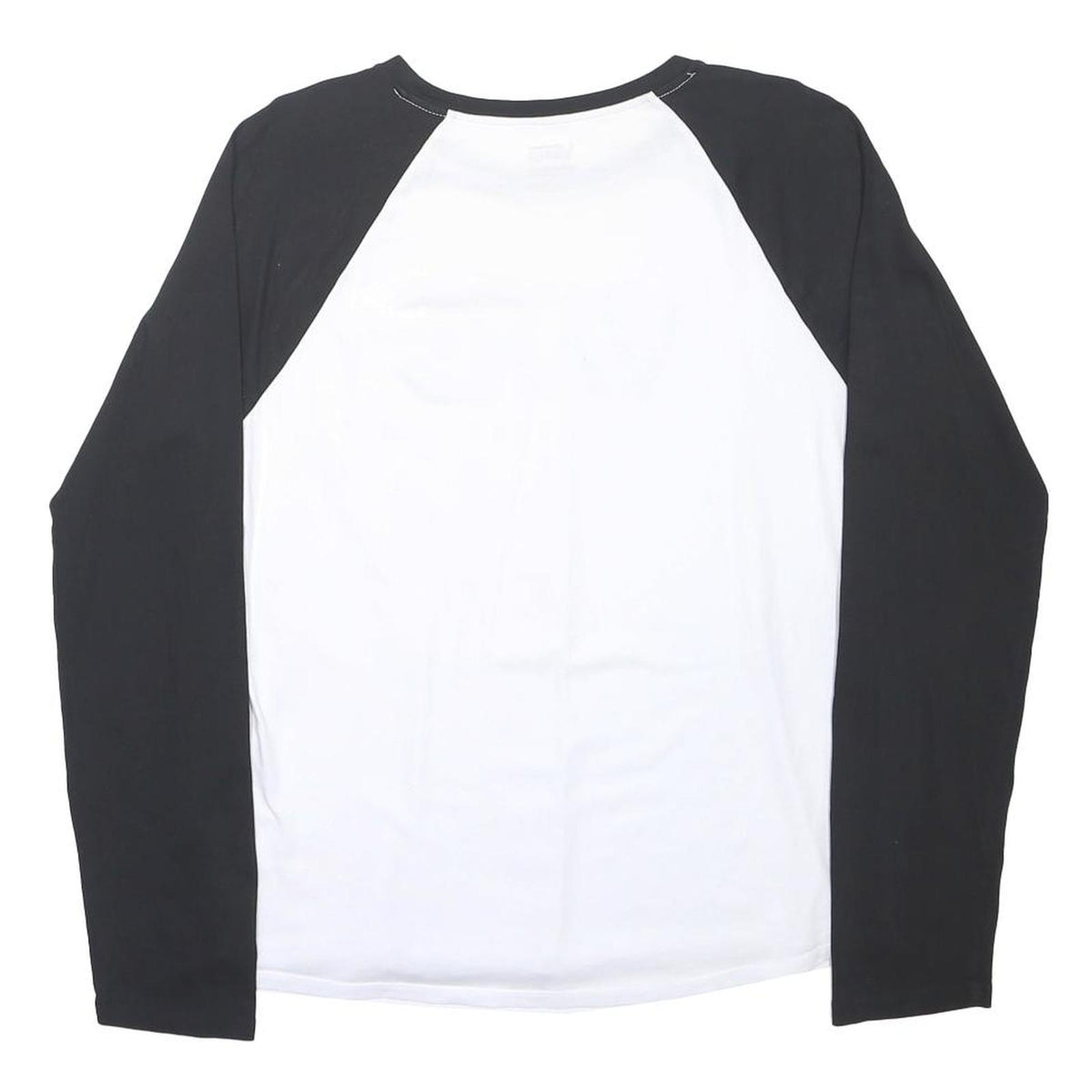 VANS Mens Black & White Graphic T-Shirt XL Long Sleeve Crew Neck Logo