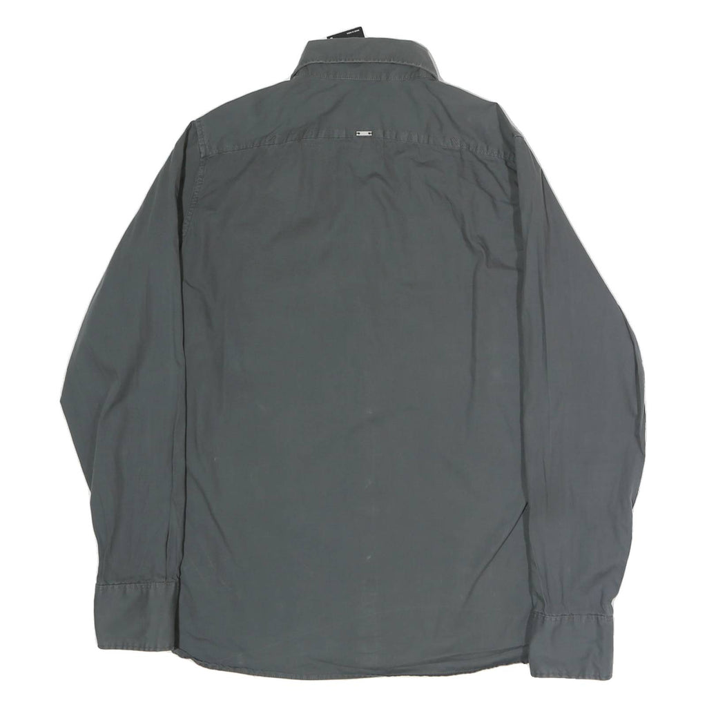 G-STAR Mens Grey Casual Shirt L Cotton Long Sleeve Button Collar