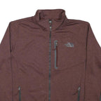 THE NORTH FACE Mens Maroon & Grey Outdoor Jacket M Polyester Blend Zip