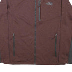THE NORTH FACE Mens Maroon & Grey Outdoor Jacket M Polyester Blend Zip