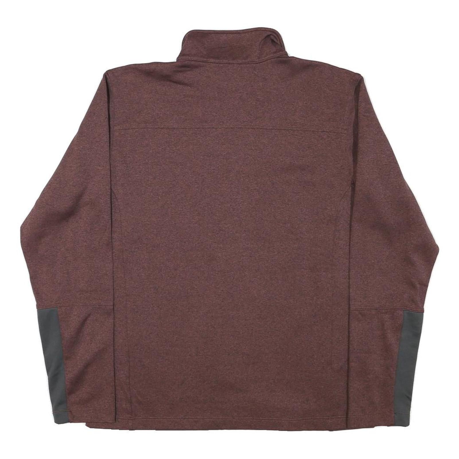 THE NORTH FACE Mens Maroon & Grey Outdoor Jacket M Polyester Blend Zip