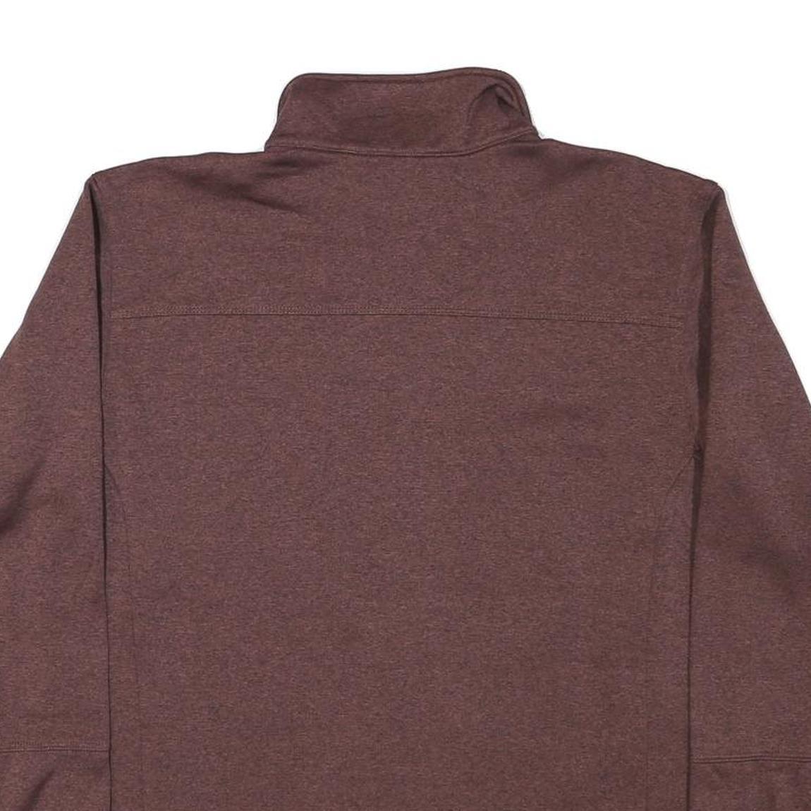 THE NORTH FACE Mens Maroon & Grey Outdoor Jacket M Polyester Blend Zip