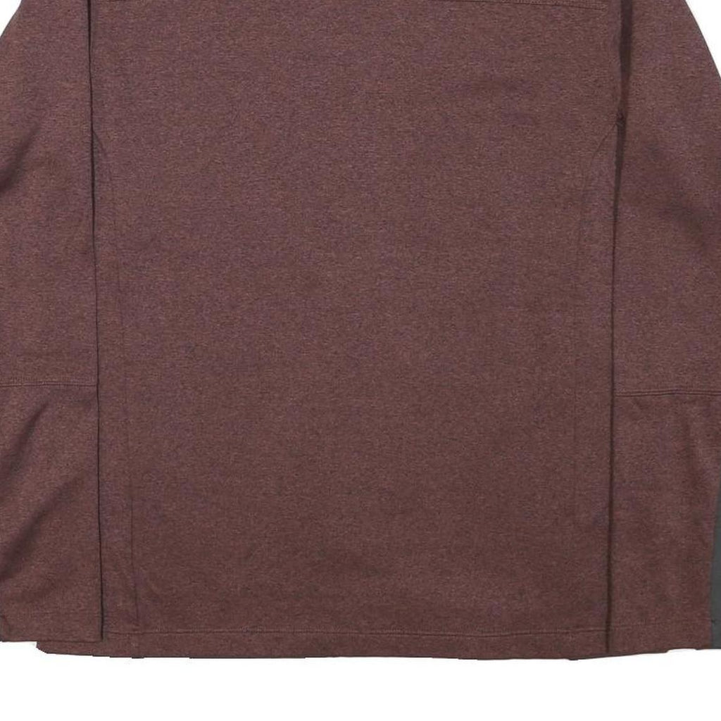 THE NORTH FACE Mens Maroon & Grey Outdoor Jacket M Polyester Blend Zip