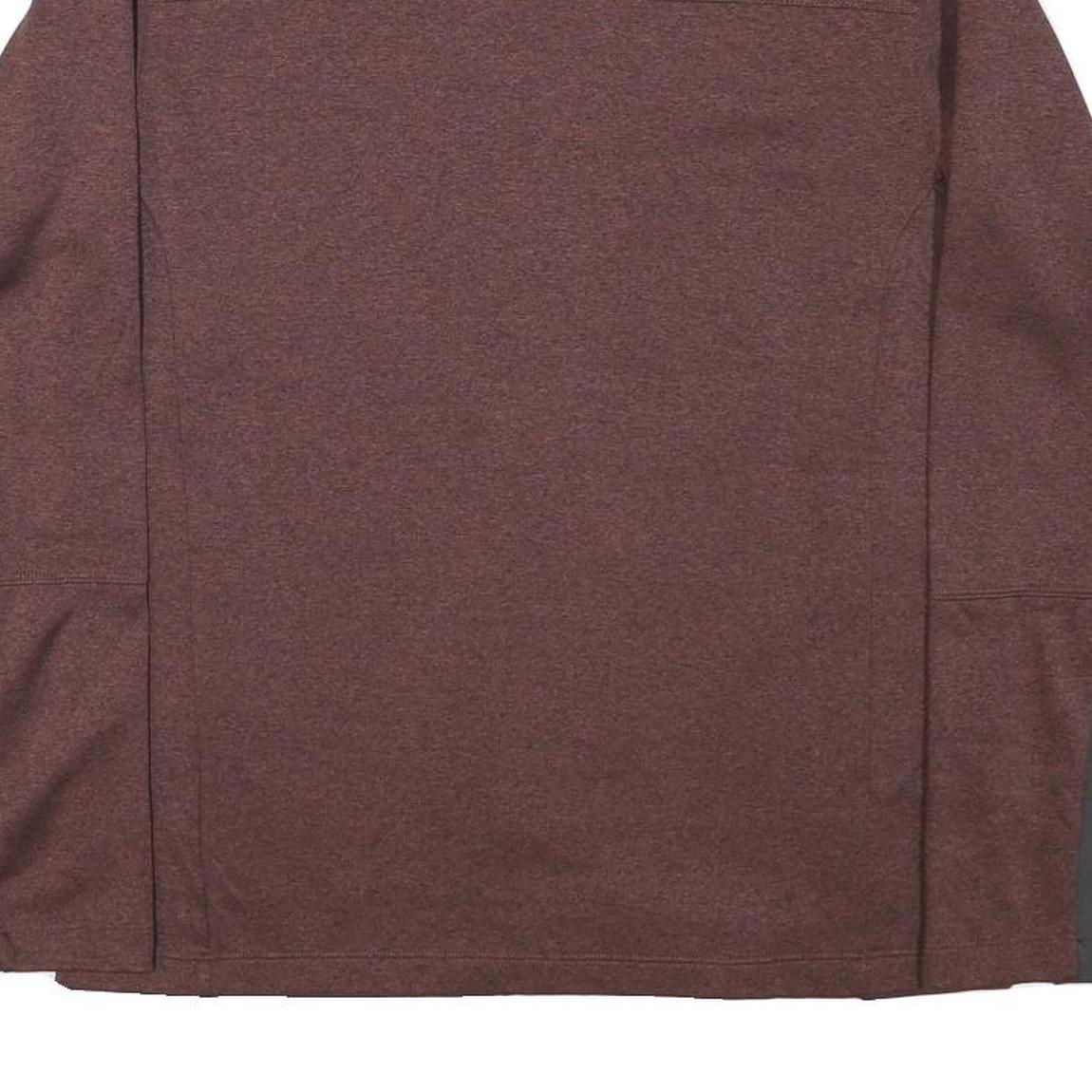 THE NORTH FACE Mens Maroon & Grey Outdoor Jacket M Polyester Blend Zip