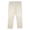 LEVI'S Mens Cotton Blend Beige Classic Straight Trousers W36 L27 Casual Comfort