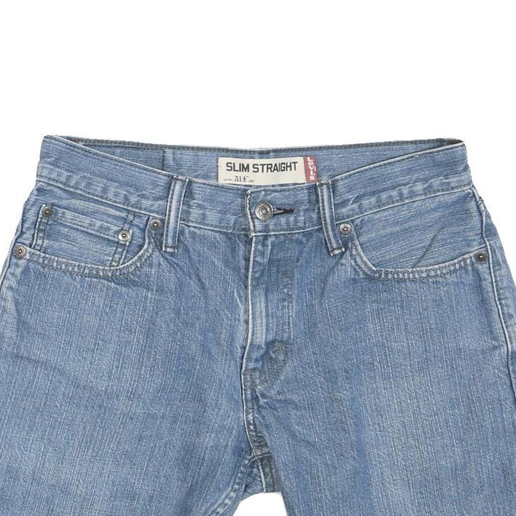 LEVI'S Womens Denim Blue Slim Straight Shorts M W30 Casual Cotton Blend