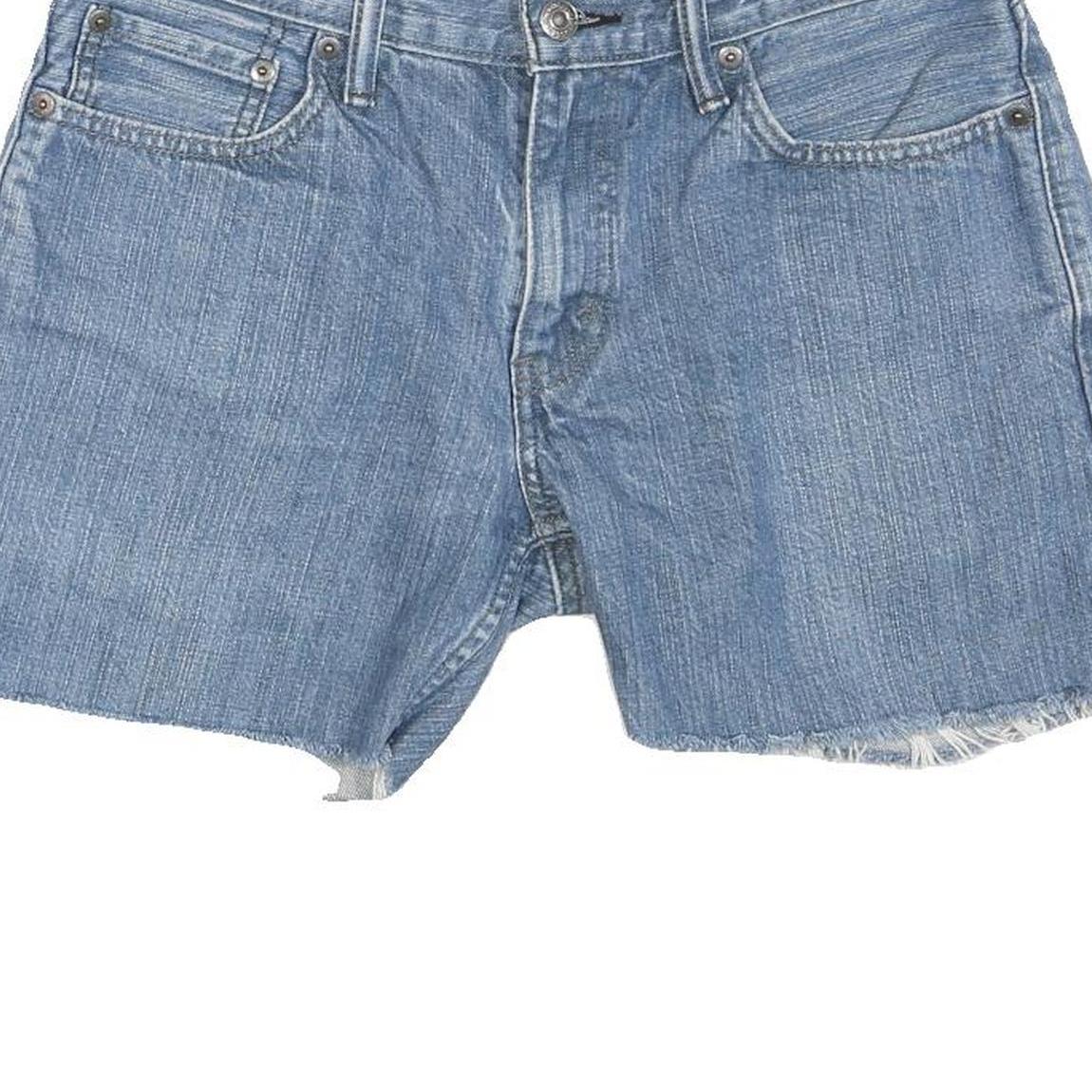 LEVI'S Womens Denim Blue Slim Straight Shorts M W30 Casual Cotton Blend