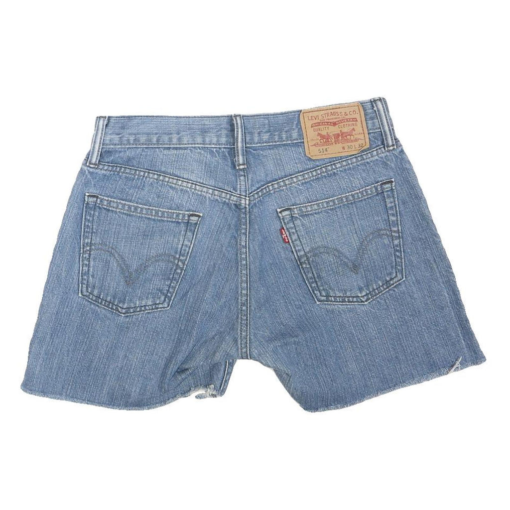 LEVI'S Womens Denim Blue Slim Straight Shorts M W30 Casual Cotton Blend