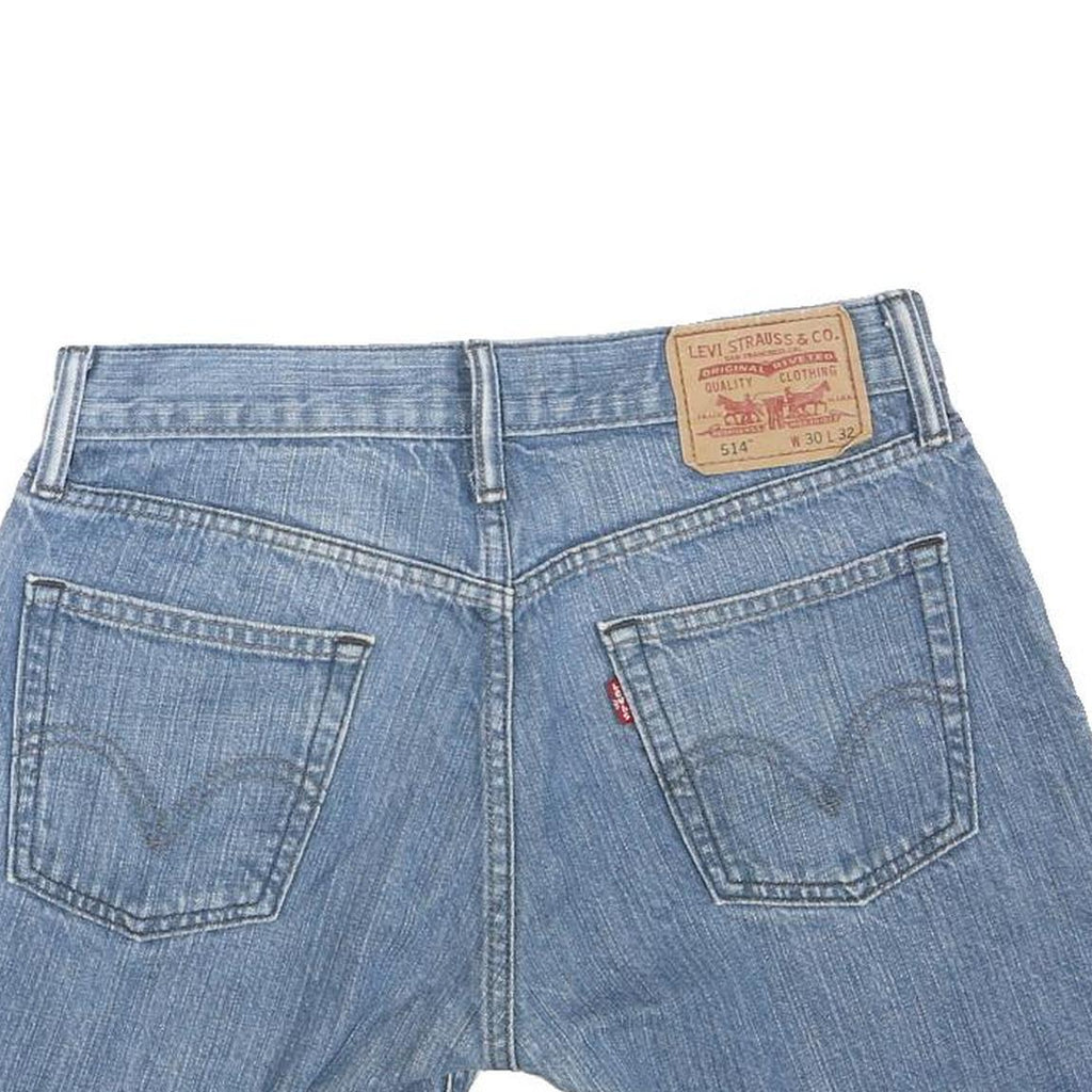 LEVI'S Womens Denim Blue Slim Straight Shorts M W30 Casual Cotton Blend