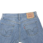 LEVI'S Womens Denim Blue Slim Straight Shorts M W30 Casual Cotton Blend