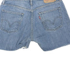 LEVI'S Womens Denim Blue Slim Straight Shorts M W30 Casual Cotton Blend