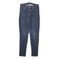 LEVI'S Womens Slim Blue Denim Skinny Jeans W27 L30 Classic Cotton Blend Zip