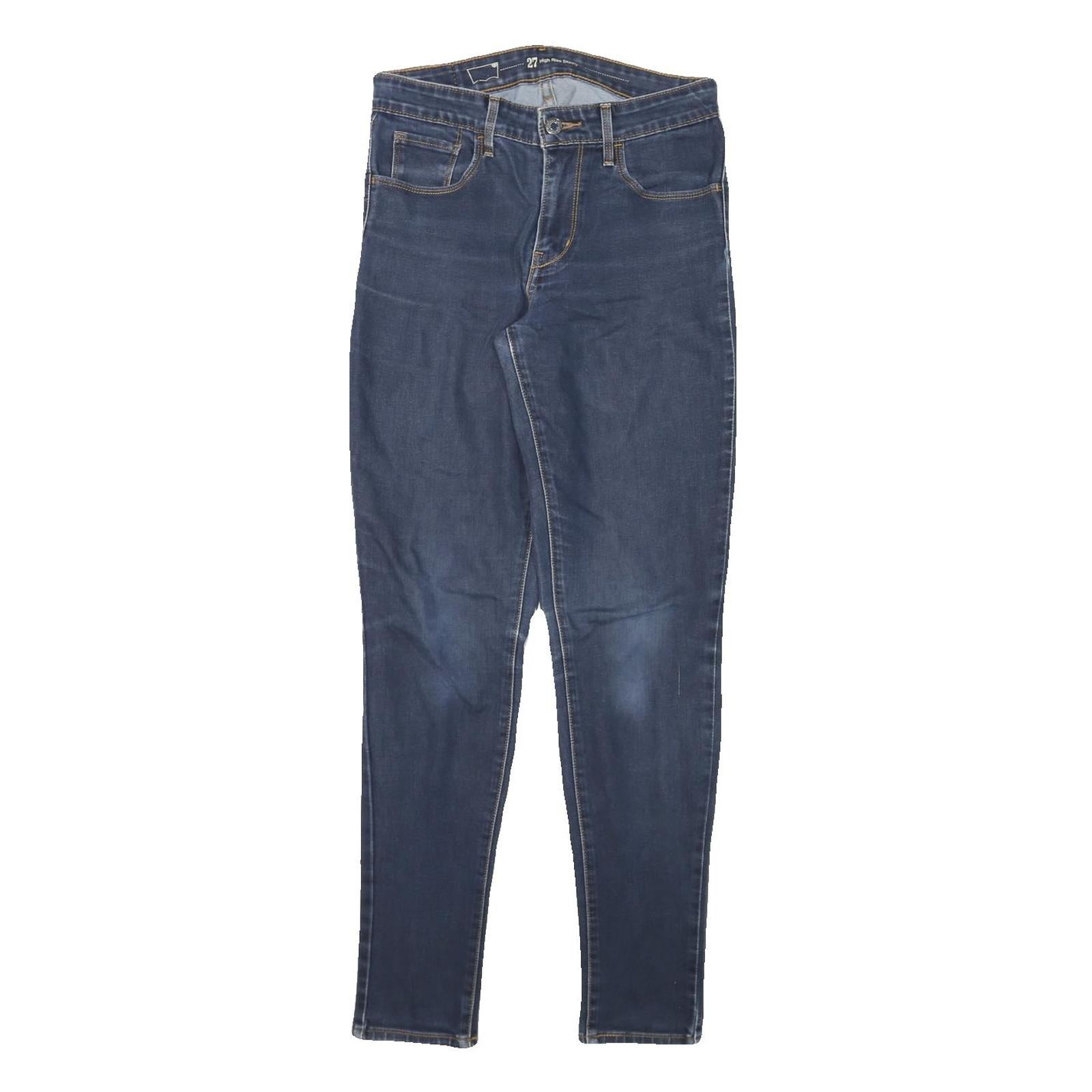 LEVI'S Womens Slim Blue Denim Skinny Jeans W27 L30 Classic Cotton Blend Zip