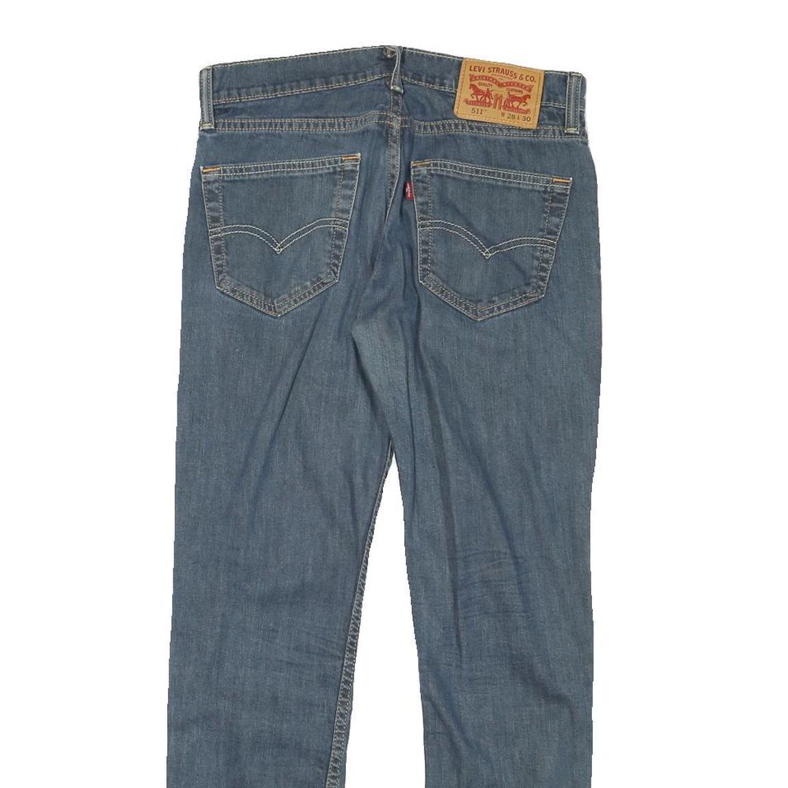 LEVI'S 511 Mens Jeans Blue Slim Skinny Denim Medium W28 L28 Zip Pocket