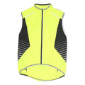 DECATHLON Mens Yellow & Black Cycling Gilet S Polyester Zip Reflective