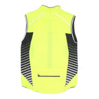 DECATHLON Mens Yellow & Black Cycling Gilet S Polyester Zip Reflective