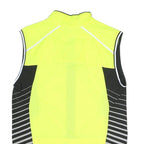 DECATHLON Mens Yellow & Black Cycling Gilet S Polyester Zip Reflective