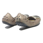 TODS Womens Ballet Flats Shoes Beige Gold Synthetic UK 6 Designer Casual