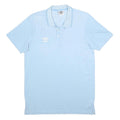 UMBRO Mens Light Blue Short Sleeve Plain Polo Shirt L Cotton Blend Casual