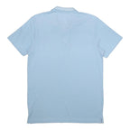 UMBRO Mens Light Blue Short Sleeve Plain Polo Shirt L Cotton Blend Casual