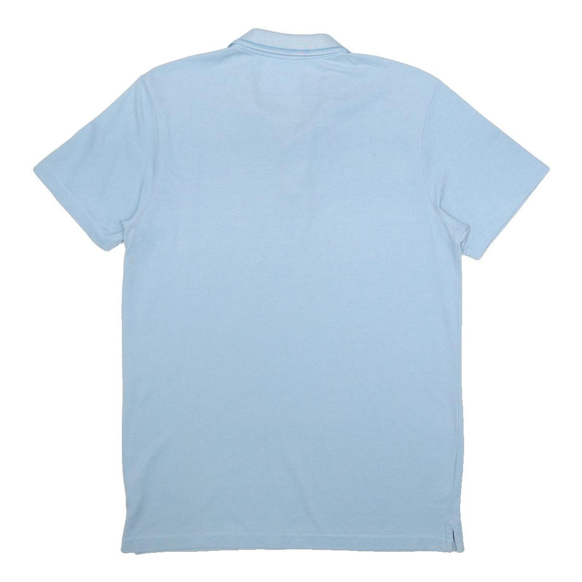 UMBRO Mens Light Blue Short Sleeve Plain Polo Shirt L Cotton Blend Casual