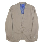 JOOP! Mens Beige Casual Jacket L Woven Button Closure Two Button Design