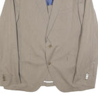 JOOP! Mens Beige Casual Jacket L Woven Button Closure Two Button Design