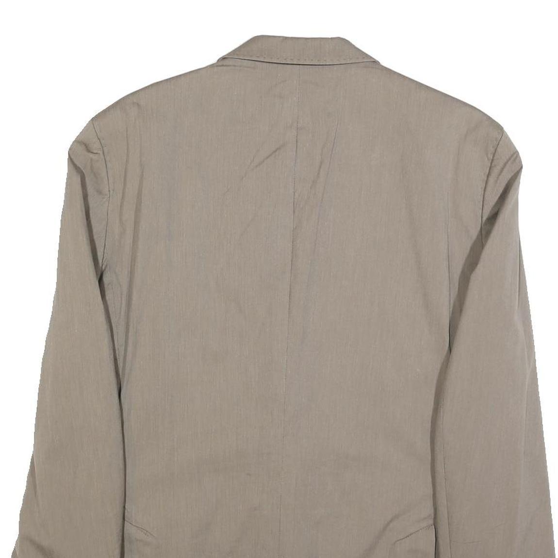 JOOP! Mens Beige Casual Jacket L Woven Button Closure Two Button Design