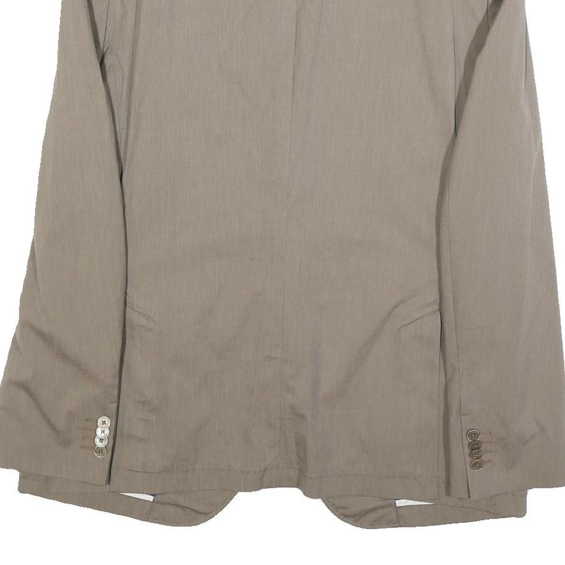 JOOP! Mens Beige Casual Jacket L Woven Button Closure Two Button Design