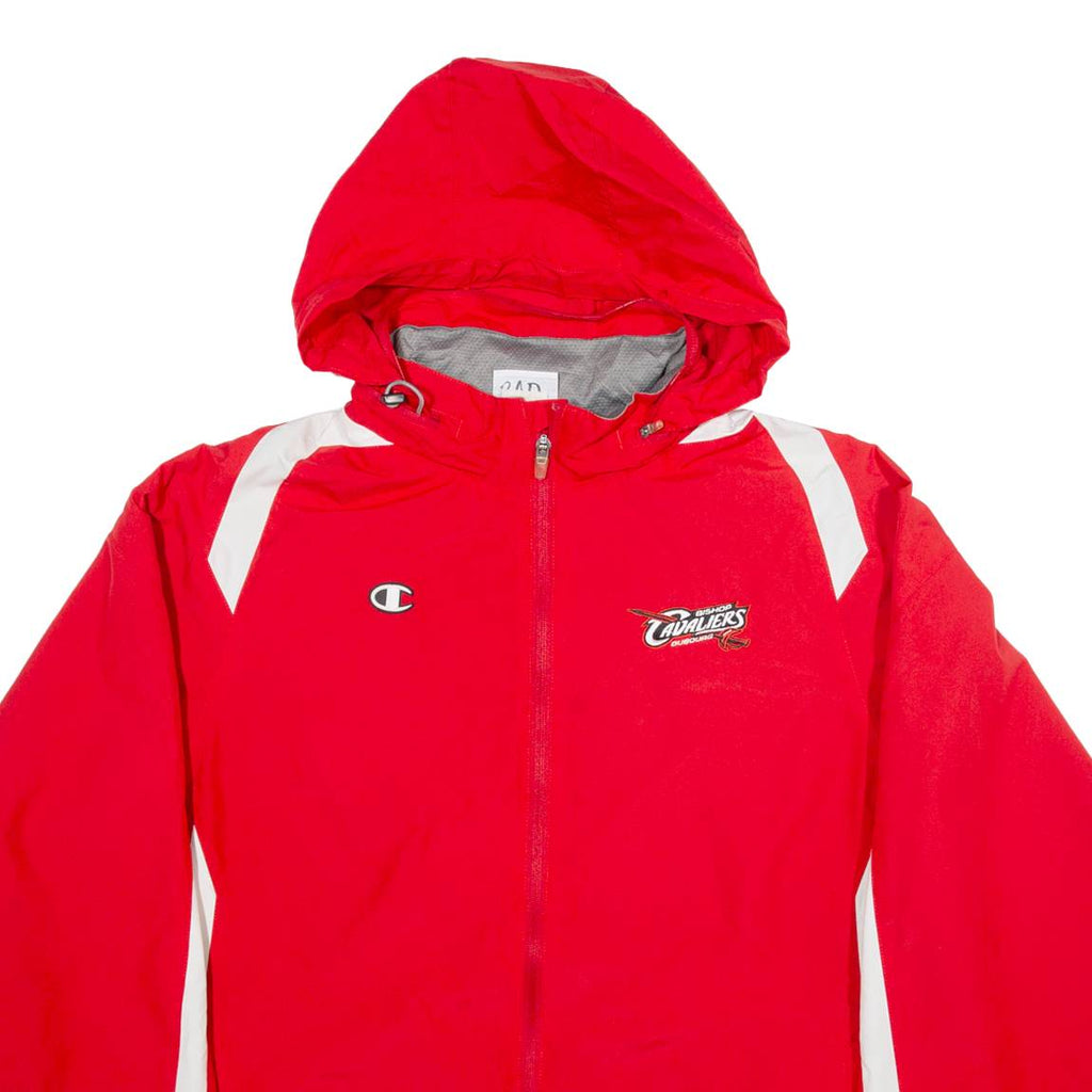 CHAMPION Mesh Lined Bishop Cavaliers Mens Jacket Red USA Hooded XL