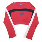 UMBRO Womens Red Black & White Modern T-Shirt M Long Sleeve Crew Neck Sportswear