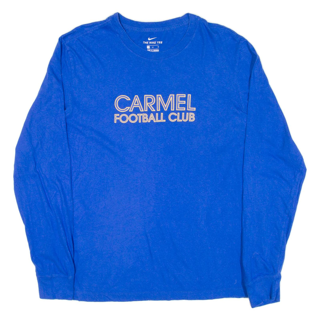 NIKE Carmel Football Club Mens T-Shirt Blue Long Sleeve USA M