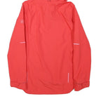 JACK WOLFSKIN Womens Red Outdoor Jacket S Polyester Blend Waterproof Hooded Zip