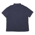 NAUTICA Mens Navy Blue Short Sleeve Plain XL Cotton Blend Polo Shirt Casual