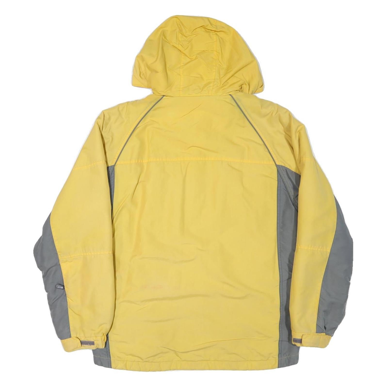 MISTY HARBOR Mens Yellow & Grey Zip Jacket S Polyester Blend Outdoor Casual