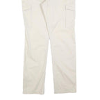 AUTHENTIC CASUAL WEAR Mens Cotton Blend Beige Regular Fit Cargo Trousers W36 L32