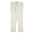 AUTHENTIC CASUAL WEAR Mens Cotton Blend Beige Regular Fit Cargo Trousers W36 L32