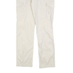 AUTHENTIC CASUAL WEAR Mens Cotton Blend Beige Regular Fit Cargo Trousers W36 L32