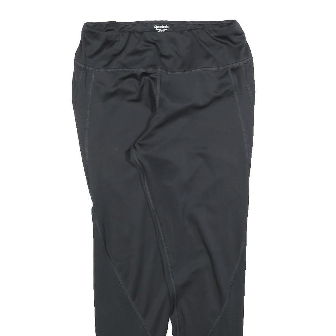 REEBOK Womens Joggers Black M W26 L27 Polyester Blend Slim Tapered Fit